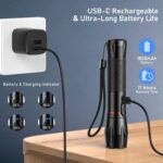 Blukar LED Taschenlampe Aufladbar 2er Set – 2000 Lumen Zoom Taschenlampe mit 5 Modi – Bild 5