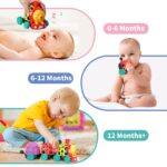 MOONTOY 3-in-1 Rassel-Zugspielzeug – Interaktives Babyspielzeug für 6–24 Monate – Bild 5