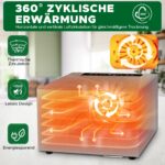 Kwasyo Dörrautomat Edelstahl 6 Etagen – Temperaturregler 30-90°C mit Timer & Rezeptheft – Bild 5