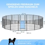arvioo Welpenauslauf 65 x 80 cm – Formbar mit Tür & Verriegelung für sichere Welpenaufzucht – Bild 4