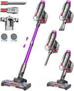 Dunifah Akku-Staubsauger 45 kPa mit Anti-Tangle-Bürste & LED – Kabellos für Tierhaare – Bild 8