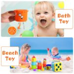 MOONTOY Stapelbecher ab 1 Jahr mit 19 Teilen – Montessori Lernspielzeug für Babys – Bild 4