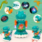 Thedttoy Krabbelnder Dinosaurier mit Musik & LED-Licht – Motorik-Spielzeug für Babys – Bild 3