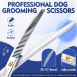 JASON 7.5" Effilierschere für Hunde – 43 Zähne Edelstahl Fellschere mit ergonomischem Griff – Bild 4