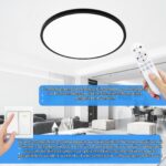 MOONSEA 48W LED Deckenleuchte Ø50cm Dimmbar 3000-6000K – Flache Designleuchte mit Fernbedienung – Bild 4