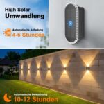 ELLASAY Solar Wandleuchte 6er Set – IP65 Wasserdicht, Up & Down Licht für Garten & Terrasse – Bild 3