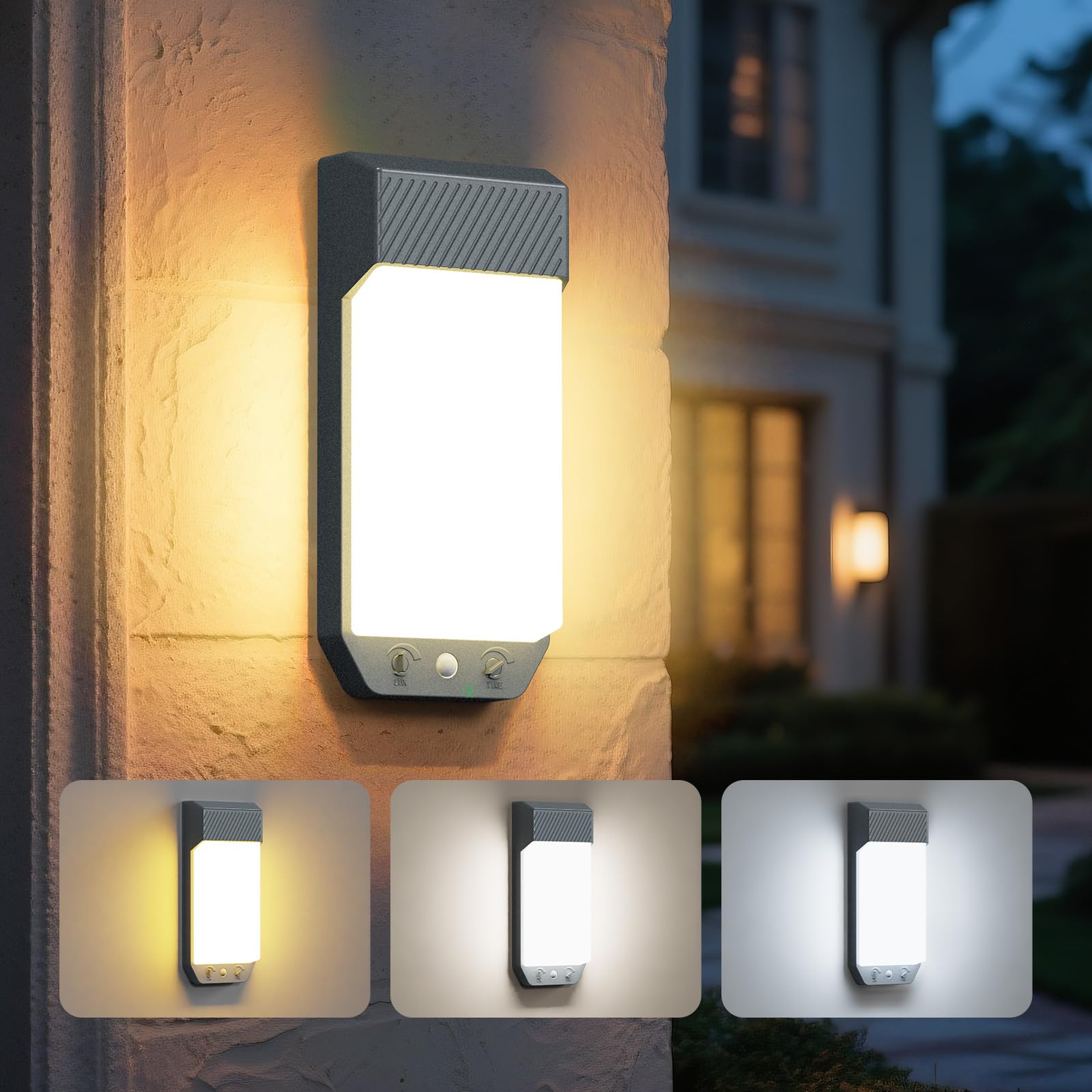 LOTMOS Aussenwandleuchte mit Bewegungsmelder 16W 1600LM – IP65 Wasserdicht für Terrasse & Eingang