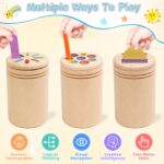 3-in-1 Montessori Holzspielzeug ab 1 Jahr – Motorik & Sortierspiel mit Zubehör – Bild 4