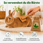 Kaninchenwiese Fellwechsel-Bürste für Kaninchen & Meerschweinchen – Tierärztlich getestet – Bild 3