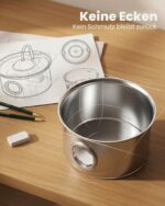 Dctrod Katzenbrunnen Edelstahl 2.6L – Automatischer Trinkbrunnen mit Filtersystem für Katzen & Hunde – Bild 8