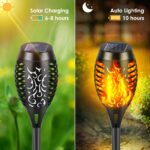 YAZEKY Solar-Gartenfackeln 4er Set mit 12 LEDs – Realistischer Flammeneffekt für Garten & Terrasse – Bild 3