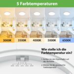 Swoieltr LED Deckenleuchte Ø18cm 15W – 5 Farbtemperaturen & IP44 Wasserfest für Bad & Küche – Bild 3