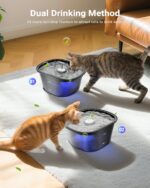 BalimoPet Katzenbrunnen 2,5L – Ultra leiser Trinkbrunnen mit Aktivkohlefilter & LED – Bild 4