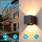 2er Set LED Wandleuchte mit Bewegungsmelder 12W – IP65 Aussen- & Innenleuchte KUKAK – Bild 6