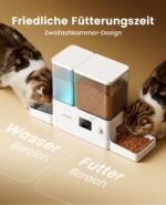 oneisall 2-in-1 Futterautomat & Trinkbrunnen 8,5L – Automatische Fütterung & Wasserspender für Katzen – Bild 4