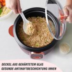 Macook Reiskocher 1 L mit Dampfgarer – One-Touch Kochen & Dämpfen für 1–5 Personen – Bild 7