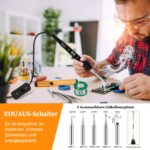 Beizkna Lötkolben Set 80W – LCD-Temperaturregelung 180–520°C mit 5 Spitzen & Zubehör – Bild 5