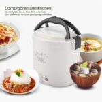 Tiiyee Mini Reiskocher 1L mit 12V Autoadapter – Tragbarer Elektro-Dampfgarer mit Warmhaltefunktion – Bild 6
