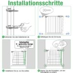 AufuN Treppenschutzgitter 95–105 cm – Druckbefestigung, selbstschliessend, erweiterbar – Bild 5