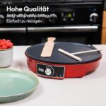 Gadgy Crêpes Maker 30cm mit Antihaftplatte – Elektrischer Crêpes Maker mit Teigverteiler – Bild 5