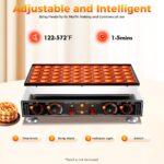 JJsdwin Poffertjes Maker 50 Löcher – Profi-Pfannkuchenmaschine mit Temperaturregelung – Bild 3
