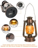 Yinuo Mirror LED Vintage Laterne – Batteriebetrieben mit 2 Lichtmodi für Garten & Terrasse – Bild 9