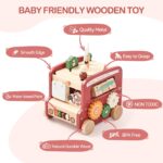 OESSUF Motorikwürfel 9-in-1 Bus – Montessori Holzspielzeug für Babys ab 1 Jahr – Bild 7