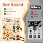Joyreal Montessori Busy Board mit 19 LED – Motorikspielzeug für Kleinkinder ab 1 Jahr – Bild 5