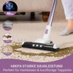 SINCHEREU L12E Akku Staubsauger 46kPa – Kabellos mit Wandladestation & 2 HEPA-Filtern – Bild 2