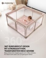Joypony Laufstall Baby 127x127 cm – Sicherer Spielbereich mit 360° Netz für Kleinkinder – Bild 4