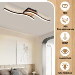 CBJKTX LED-Deckenleuchte 12W Holz & Metall – Warmweiss 3000K für Küche & Wohnräume – Bild 3