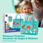 hahaland Busy Board mit 15 Aktivitäten – Montessori Motorikspielzeug ab 3 Jahren – Bild 8