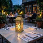 Yowin Solarlaterne 2er-Set 22cm mit LED-Flackereffekt – Wetterfeste Gartenbeleuchtung Bronze – Bild 7