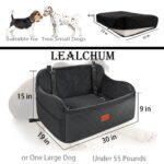 Lealchum Hundeautositz Gross mit Memory Foam – Sicherer Autositz für 2 kleine Hunde – Bild 2