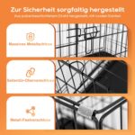 BestOffice Hundebox Grösse S 61x42x48cm – Faltbar mit Doppeltür & Kunststofftablett – Bild 6