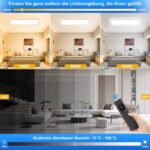 58x20 cm Dimmbare LED Deckenlampe mit Fernbedienung – 24W Rechteckige Panel für Wohn- & Badezimmer – Bild 2