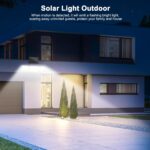 Possily 160 LED Solarlampe mit Bewegungsmelder & Alarmfunktion – IP67 Wandleuchte für Garten (2er Set) – Bild 3