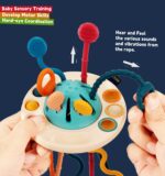 Tospino Baby Montessori Spielzeug 12–18 Monate – Sensorisches Silikon Lernspielzeug mit Zugschnüren – Bild 3