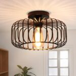 FRIDEKO HOME Deckenlampe schwarz Ø30cm – modernes Metalldesign mit E27-Fassung