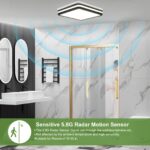 LEZOE LED Deckenleuchte mit Radar Bewegungsmelder IP65 – 30W/4500lm Feuchtraum – Bild 3