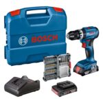 Bosch Professional GSB 18V-45 Akku-Schlagbohrschrauber – 45 Nm Drehmoment mit 2x 2.0Ah Akku