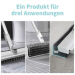 AIR U+ Bodenbürste mit Teleskopgriff – 3-in-1 Fliesenreiniger mit Schaber & Abzieher – Bild 4