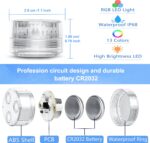 Jialine LED Teelichter 10er Set mit Fernbedienung – RGB Unterwasserlicht wasserdicht IP68 – Bild 4
