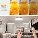 Tyreses LED Deckenleuchte Ø30cm Dimmbar – RGB Farbwechsel mit Fernbedienung für jeden Raum – Bild 5