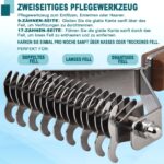 onebarleycorn Doppelseitige Unterfellbürste 17+9 Klingen – Entfilzung & Trimmen für Hunde & Katzen – Bild 5