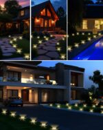 Bzavor 18er Set IP65 Solar Bodenleuchten – 12 LED-Perlen für helle Gartenbeleuchtung – Bild 8