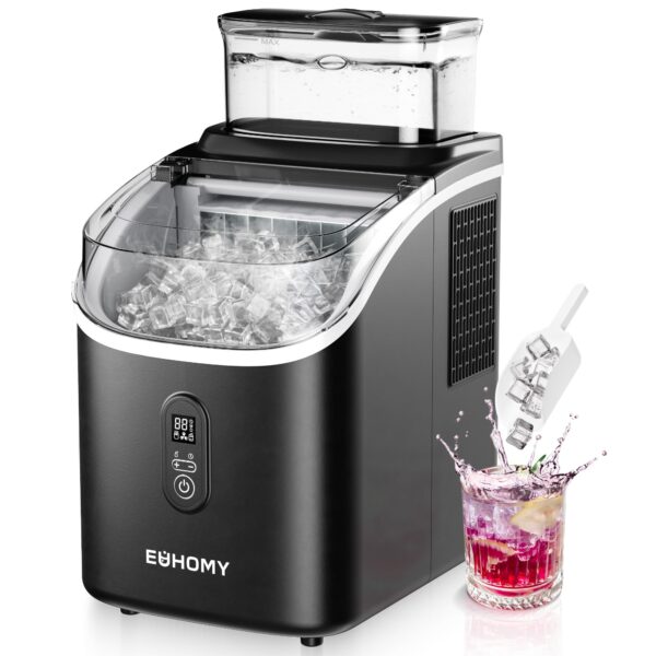 EUHOMY Eiswürfelmaschine 15 kg – 16 Eiswürfel in 13 Min für Zuhause & Büro