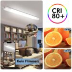 LEOEU LED Feuchtraumleuchte 90 cm, 30W 3300 lm – Wasserfeste Deckenleuchte IP65 für Keller & Garage – Bild 4