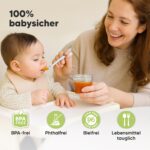 KeaBabies 12er-Pack Babybrei Glasbehaelter 120ml – Leckfrei & Mikrowellengeeignet – Bild 3