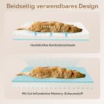 EHEYCIGA Orthopädisches Hundebett 91x68cm – Memory Foam Hundesofa mit Nackenstütze – Bild 4
